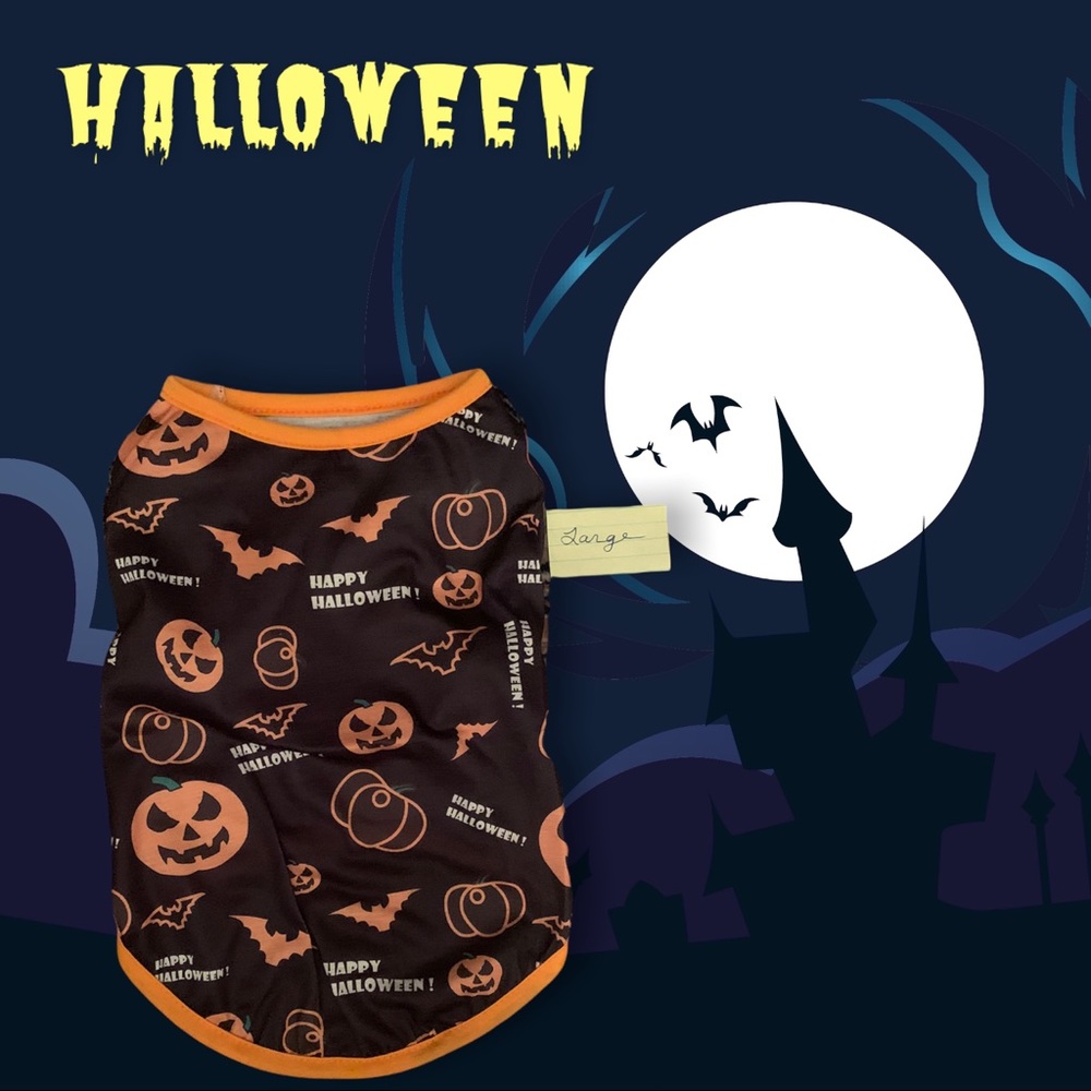 Large Happy Halloween Pet Tee